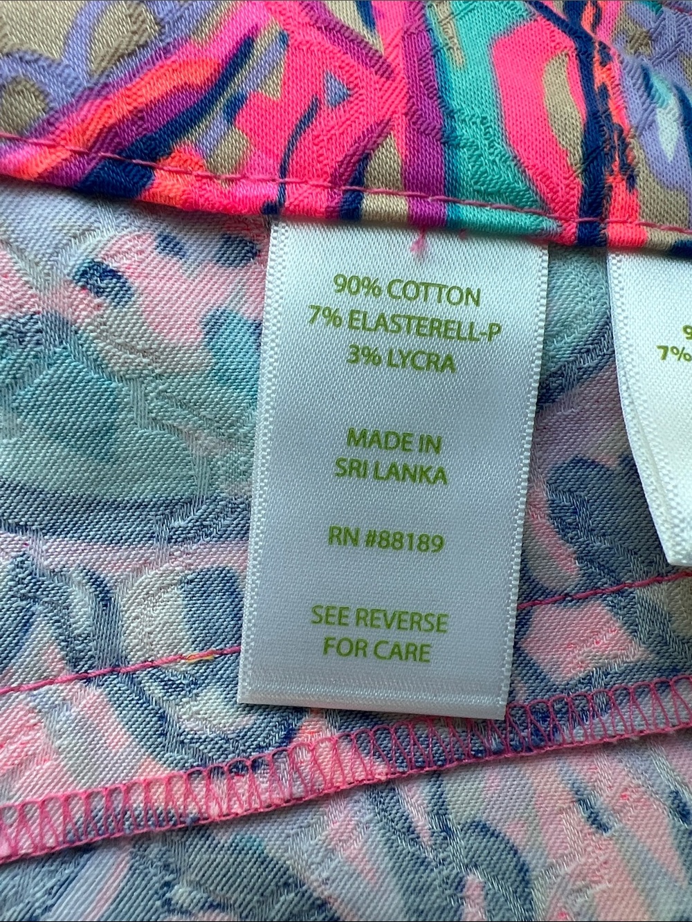 Lilly Pulitzer | Pink, Blue & Teal Paisley Straight-Leg Pants #12816 Size 0 - Picture 7 of 16